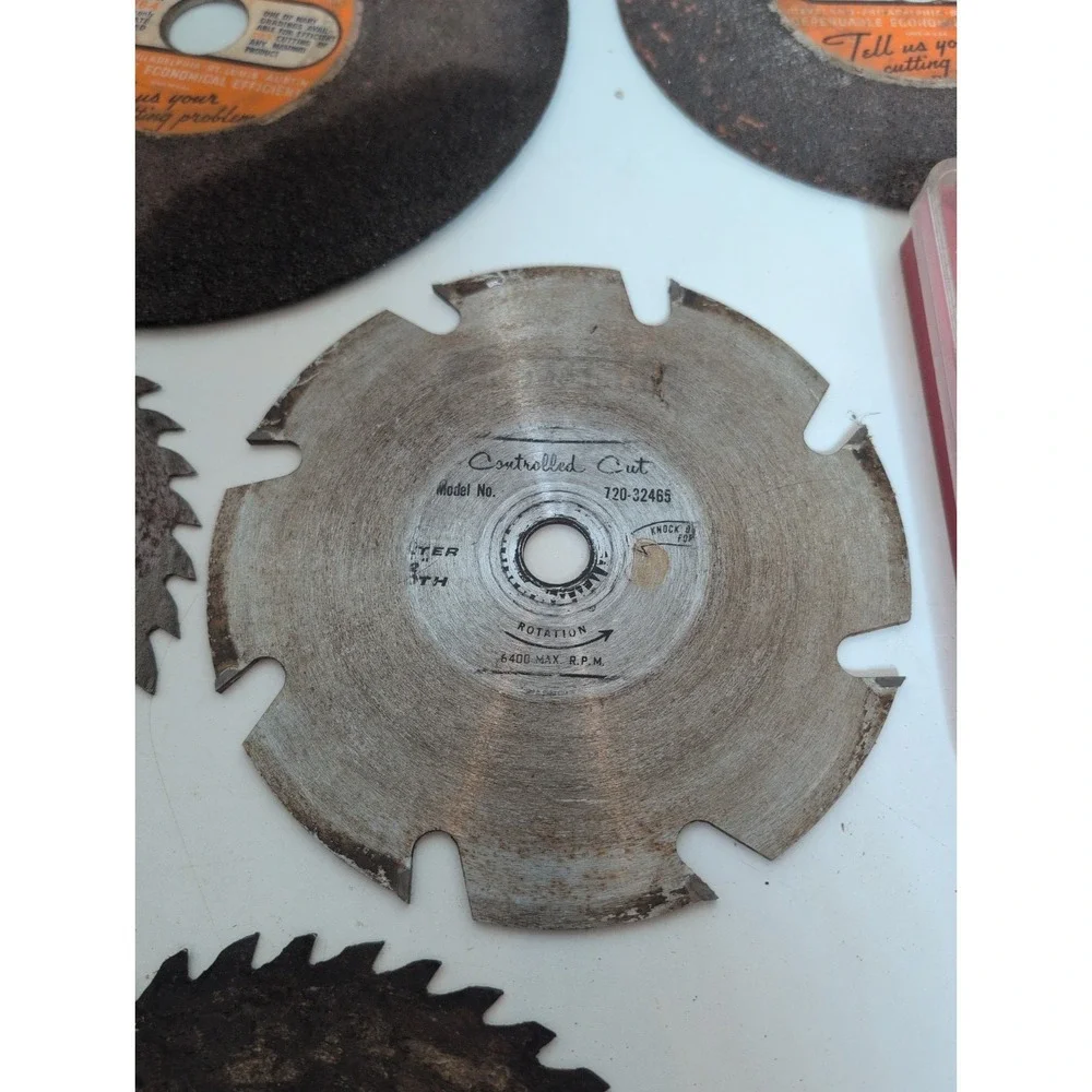 Huge Log Of Vtg Circular Saw Blades (38) Craftsman Clipper Skil Fire-tooth More!